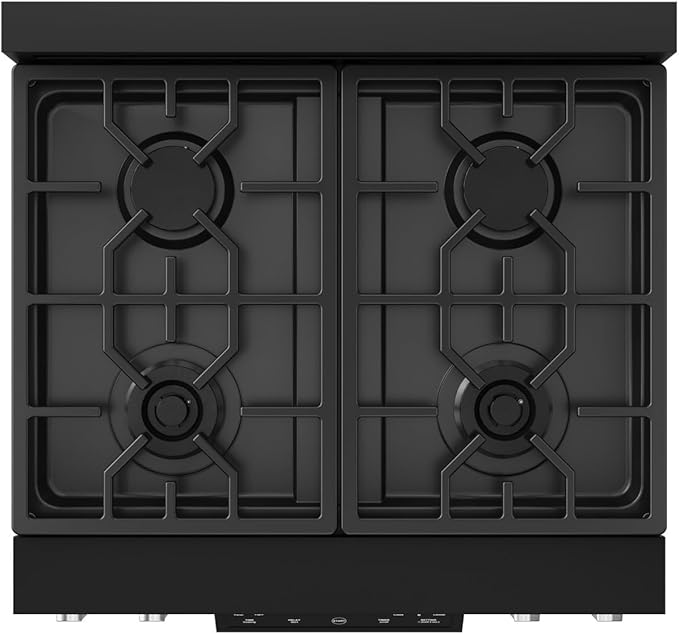 Gordon Ramsay by THOR Kitchen 30 Inch Professional Gas Range with Tilt Panel Touch Control in Black/Stainless Steel