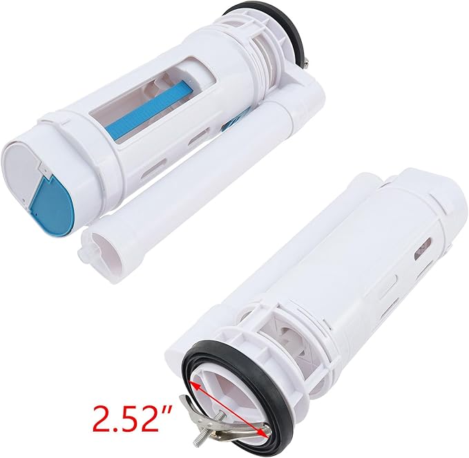 T Tulead Toilet Push Button Valve Replacement Flush Toilet Dual Flush Drain Valve Fit for Drainage Hole Dia. 2.56"-2.75", for Toilet Tank Height 10.24"-11.4"(Small Size)