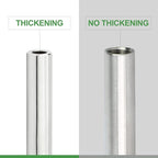 TAISHER 2PCS 304 Stainless Steel Pipe Fittings, 3/8" NPT Male Threaded, 4" Length Weld Nipple Cast Pipe