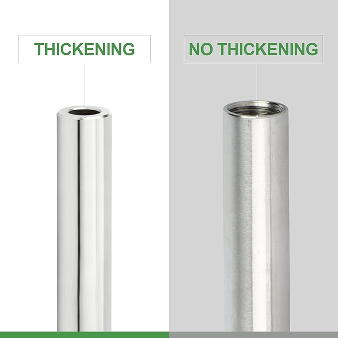 TAISHER 2PCS 304 Stainless Steel Pipe Fittings, 3/8" NPT Male Threaded, 4" Length Weld Nipple Cast Pipe