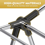 APEXCHASER Clothes Drying Rack, Drying Rack Clothing with Height-Adjustable, Foldable Gullwings Laundry Rack, Indoor Outdoor Use, No Assembly,Black