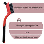 6-Pack Nylon Cleaning Brushes - Non-Scratch Nylon Bristles for Delicate Surfaces & Daily Cleaning | Ergonomic Grip with Mini Head & Hanging Hole