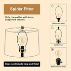 Lamp Shades Set of 2, Beige Linen Lampshade, 13" Top X 13" Bottom X 10" High, Easy Assembly, Minimalist Drum Lamp Shades for Floor Lamps Table Lamps, Create Soft Calming Ambiance