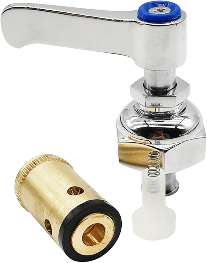 Handle Stem Assembly Hot & Cold Compatible with T&S Brass Faucets Replace 002714-40 002713-40 Spindle Assembly for Eterna Valve Replacement