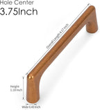 15 Pack 3.75 Inch(96mm) Hole Center Modern Antique Brass Cabinet Pull Handle Timeless Vanity Drawer Pull Handle Classic Cabinet Hardware for Kitchen Dresser Bathroom, Screws Included, A-Brass(3.75x15)