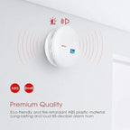 3 Pack 10 Year Battery Operated Smoke Detector and Carbon Monoxide Detector, Travel Portable Photoelectric Fire Co Alarm for Home, Kitchen