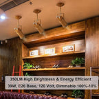 Vinaco PAR16 Halogen Bulb 39 Watt, 6 Pack High Output 350LM PAR16 Bulb（45W Equivalent, PAR16 Flood 39W Warm White 2800K, PAR 16 Dimmable with E26 Base, Halogen 45W Long Neck for Ceiling Light