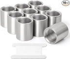TAISHER 10PCS 304 Stainless Steel Cast Pipe Fitting, Coupling, 3/4" x 3/4" NPT Female Threaded