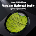 6'/2mm Point high Precision Universal Level Bubble Metal Bubble Water Leveler Cross Gauge Small Household (Black Green)