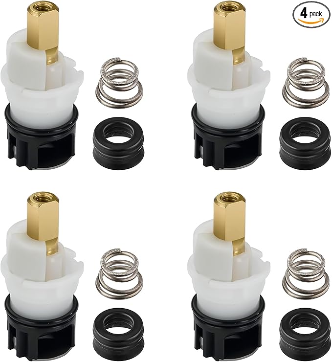 RP25513 Faucet Stem Replacement for Delta two handle Faucet Repair Kit Includes RP24096 Cartridge RP4993 Seat and Spring RP24097 Turn stop1/4, 4 pack