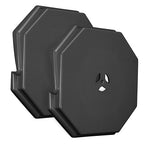 Siding Mounting Blocks, Qulity Siding Mounting Plate, 130110006001 Octagon Outdoor Light Mounting Block, for 1/2 inch Lap Double and 4 inch Height Siding, Black 2 Packs