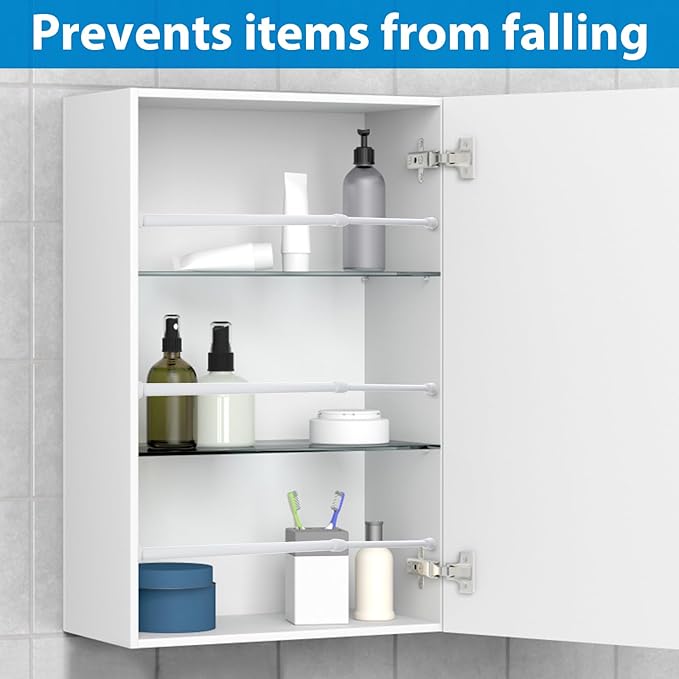 4 Pack Sliding Door Security Bar Window Security Bars Adjustable Sliding Glass Door Lock Safety Bars Window Lock Bar with Rubber Tips 11.8-19.7 Inch Tension Rods Security Stick for Door Bathroom