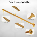 Deck Screws #10 x 5’’, T25 Star Torx Drive Flat Head Wood Screws, Tan, 5lb