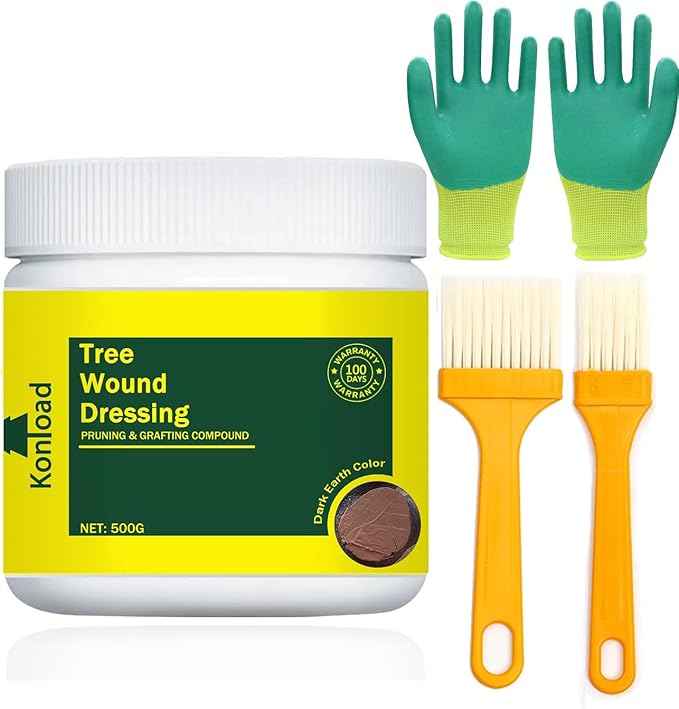 Tree Wound Sealer-500g Tree Wound Dressing for Damaged Trees Bark Repair Pruning Seal/Bonsai Cutting Paste Tree Trunk Paint Protection Grafting Wax for Effective Tree Wound Repair-Brown