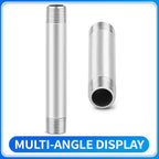 ChillWaves 304 Stainless Steel Pipe Fitting, Nipple Cast Pipe 1/4" NPT Male x 1/4" NPT Male Thread 8" Length(200MM)(2-PACK)