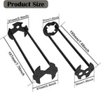 2Pcs Multifunctional Basin Wrench, Universal Under Sink Plumbers Tool, 7 Sizes, Socket Wrench Faucet Tool for Kitchen Home Bathroom