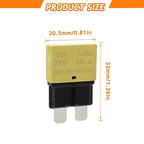 Auto Reset Circuit Breaker Fuse E37 Low Profile ATC/ATO 14V DC 5A 10A 15A 20A 25A 30A Type 1 car Mini Fuses Circuit Breakers（6 pcs Mixed）