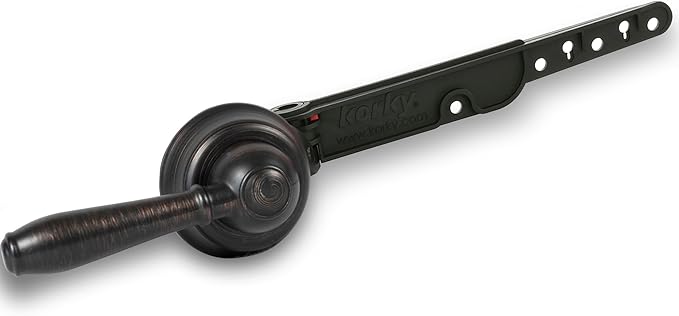 Korky 6081BP Strongarm Tank Lever Universal to Fit Front Angled Side Left and Right Mount Toilets, Oil-Rubbed Bronze, Faucet Style