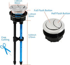 Toilet Flush Valve Replacement Kits with 1.49-Inch(38mm) Toilet Tank Button, Fits ToTo THU338N, Universal One-Piece Dual Flush WC Repair Parts, 2 Inches (8 Inches Height)