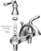 1224 Faucet Cartridge Replacement Compatible with Moen Two Handle Faucets Replacement Kit For Most Double Handle Moen Faucets and Tub/Showers Repair Kit,4 Pack