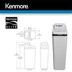 Kenmore Elite 520 Hybrid Water Softener & Whole House Filtration System – NSF-Certified 2-in-1 Softener + Filter – Great Tasting Drinking Water from Whole Home Softener