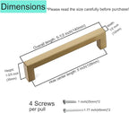 30 Pack Champagne Cabinet Pulls 5 Inch Hole Center Square Champagne Bronze Cabinet Handles Dresser Drawer Handles Stainless Steel Kitchen Handles for Cabinets Kitchen Hardware