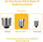 Meconard C9 Led Replacement Christmas Light Bulbs, C9 Shatterproof Led Bulbs for Christmas Indoor Outdoor String Lights,E17 Intermediate Base, Commercial Grade Holiday Bulbs, Warm White, 50Pack