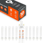 GoodBulb 13 Watt CFL Light Bulbs | 2 Pin GX23 Base 3000K Warm White | 13W High Output 800 Lumens | Single Tube Compact Fluorescent Light Bulbs Plug-in | 10 Pack