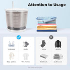 Portable Washing Machine 2 in 1 Manual Washing Machine and Dryer Non-Electric Compact Washer Spin Dryer for Apartment, Home, Hotel and Camping, Grey