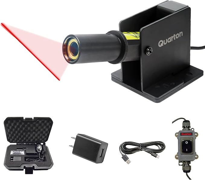 Laser Level ML-100 Red Line Generator for Indoor Large-Scale Cutting, Measuring, Alignment, Construction, Laser Projector, Waterproof, Type-C Charging, Magnetic Base, Class 1 product