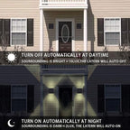 LANFU LED Aluminum Waterproof Wall Lamp, (Upgrade Dusk to Dawn Sensor) Waterproof Outdoor Light 20W 100-277V 2800K-3000K(Not dimmable) Outdoor Wall Light Warm Light 2LEDS (Black-20W-Larger)