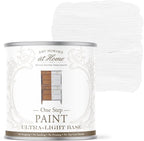 AMY HOWARD AT HOME Chalk-Based One Step Paint for Furniture, Cabinetry, Decor, Finish, and More | No Stripping, Sanding, or Priming | Ultra-Light Base | 16 Ounce | Weybridge White