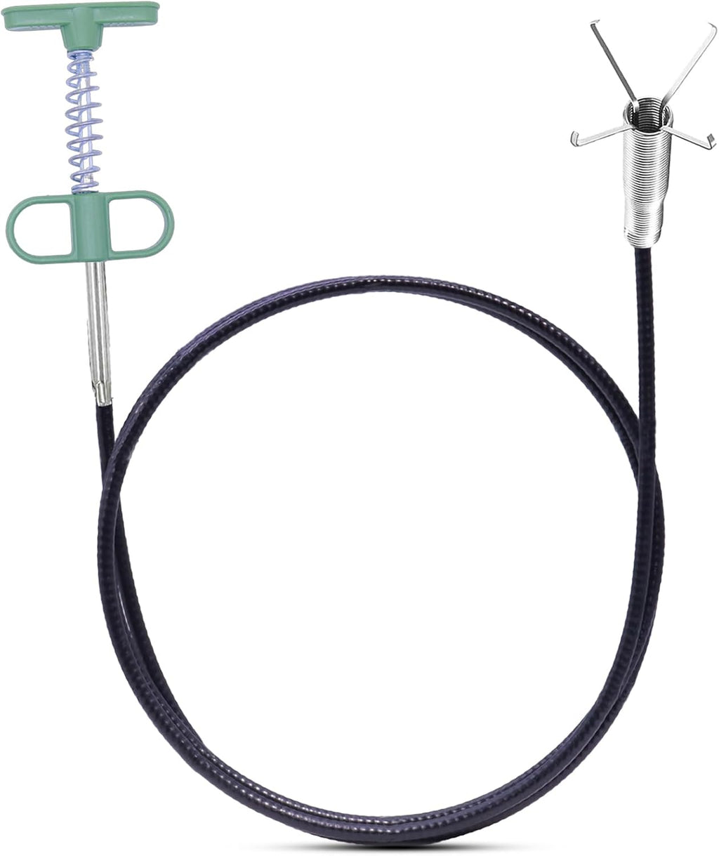 61 Inch Hair Drain Clog Remover，Drain Snake- Flexible Gutter Cleaning Tools for Home Sink, Bathroom Tub,Drain, Toilet, Tight Spaces