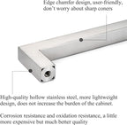 30 Pack 5 Inch (Center to Center 5in) Brushed Nickel Cabinet Pulls Square Drawer Handles Sliver Cupboard Handles Modern SUS 304 Stainless Steel Kitchen Cabinet Handles