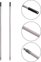 Matthew Cleaning Commercial Screw On Mop Handle for Floor Cleaning Heavy Duty Mop Head Replacement Holder 60inch with Threaded Metal Tip(Gray, 6 Pack)