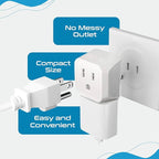 Japan, Philippines Travel Adapter Plug by Ceptics - USA 3 Pin Polarized to 2 Prong Unpolarized - Type A (3 Pack) - Dual Inputs - Ultra Compact - Perfect for Cell Phones, Tablet, Camera Chargers (CT-6)