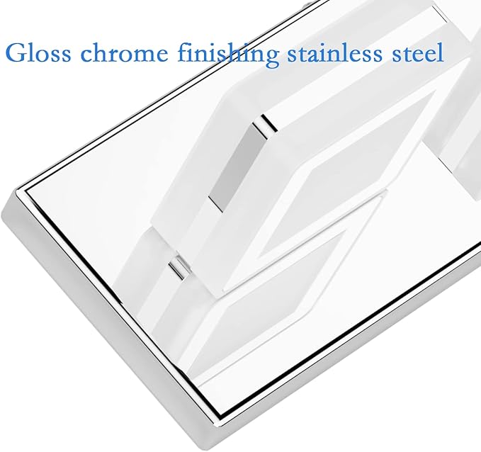 Ralbay 5 Light Modern LED Vanity Light Chrome Bathroom Light Fixtures Acrylic Up and Down Bathroom Wall Mounted Lighting Over Mirror