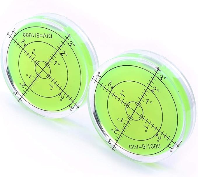 Convenient and lighterCircular Bubble Level Spirit l Measuring Instruments Tool Universal Protractor Tool （60X12mm）