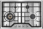 ROBAM 30" Gas Cooktop G413 with 4 Made in Italy Brass Burners, Built-in NG/LPG Convertible Gas Stove, 20,000 BTUs Power Burner, Flameout Protection