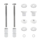 2Pcs Universal Toilet Tank Bolts Nuts, Heavy Duty Toilet Seat Screw Bolt Set, Premium Stainless Steel Hardware with Rubber Washers, Extra Long Nuts Easy Installation (MFL01)