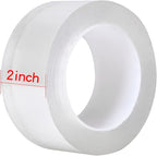 HSTECH Transparent Window Weather Sealing Tape, 2IN x 66FT, Clear Window Draft Isolation Sealing Film Tape for Door Draft Stopper Adhesive Tape, Doors Windows and Shower Glass Gaps