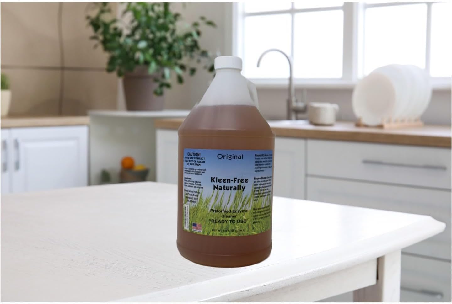 Naturally Preformed Enzyme Cleaner, Enzyme Solution, Multi-Purpose Cleaner, Laundry Additive and More - Ready to Use - Orginal Scent - 128oz (1 Gallon)