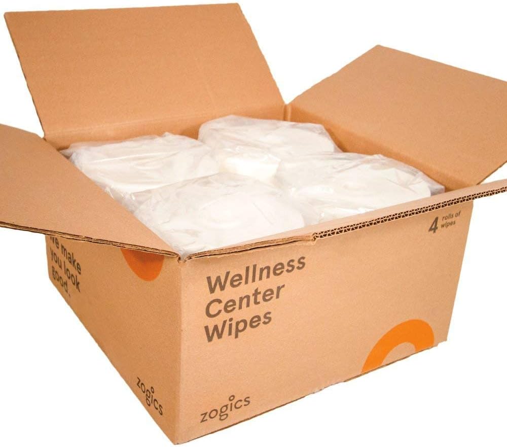 Zogics Wellness Center Cleaning Wipes – Gym Equipment Wipes for Cleaning Surfaces and Equipment, Durable and Safe Pre-Saturated (4,600 Count, 4 Rolls of 1150)