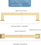 10 Pack 5 Inch Gold Cabinet Pulls - Kitchen Handles for Cabinets