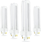 (4 Pack) PLC-18W 827, 4 Pin G24q-2, 18 Watt Double Tube, Compact Fluorescent Light Bulb, Replaces Sylvania 20683 and Philips 38329-9 - PL-C 18W/827/4P/ALTO