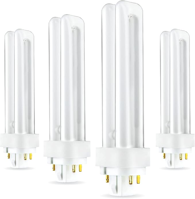 (4 Pack) PLC-18W 827, 4 Pin G24q-2, 18 Watt Double Tube, Compact Fluorescent Light Bulb, Replaces Sylvania 20683 and Philips 38329-9 - PL-C 18W/827/4P/ALTO