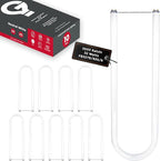GoodBulb 32-Watt 6 Inch T8 Fluorescent U-Bend Light Bulb 3500K Soft White Light Color Medium Bi-Pin Base High Output 3050 Lumens 10000 Life Hours 80 CRI Pack of 10 Bulbs
