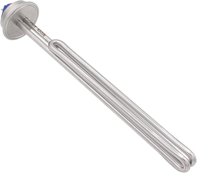 DERNORD 2 Inch (OD64) Tri-clamp 240V 4500W Foldback Heating Element Electric Water Heater with Low Watt Density