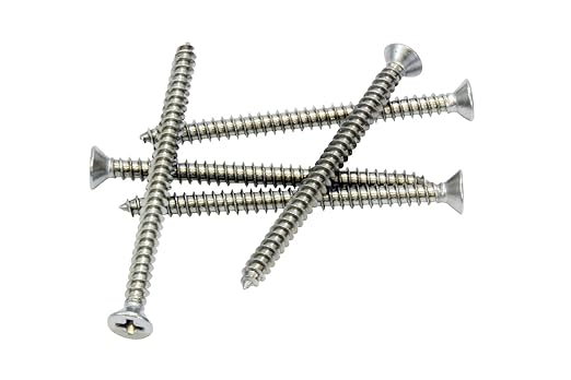 Bolt Dropper #4 x 1-1/2" Stainless Steel Flat Head Phillips Wood Screw, (100 pc), 18-8 (304) Stainless Steel Sheet Metal Screws - Type A Point, Plain Finish