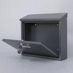 xydled Mail Boxes with Key Lock,Locking Mailbox Wall Mounted, Large Capacity, Galvanized Steel Cover Metal Postbox for House, 14 X 12.5 X 4.25 Inch, Grey